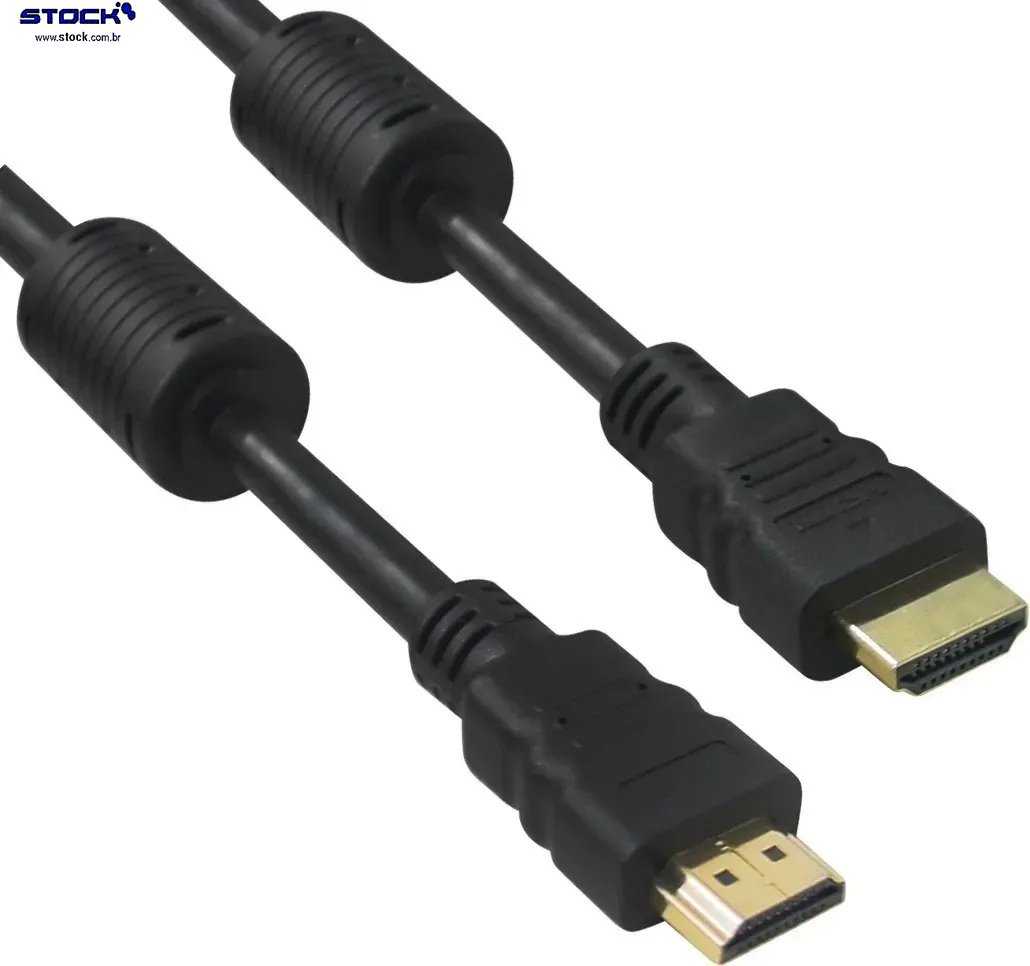 Cabo HDMI Macho x HDMI Macho 10.00 Mts Contatos Dourado V1.4 com filtro Preto