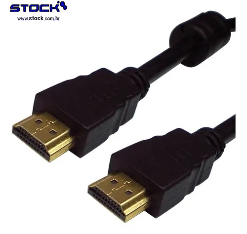 Cabo HDMI Macho x HDMI Macho 10.00 Mts Contatos Dourado V1.4 com filtro Preto