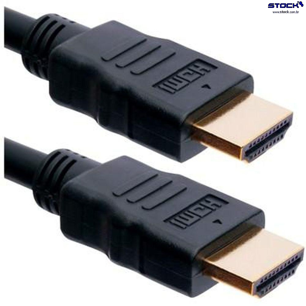 Cabo HDMI Macho x HDMI Macho 10.00 Mts Contatos Dourado V1.4 com filtro Preto