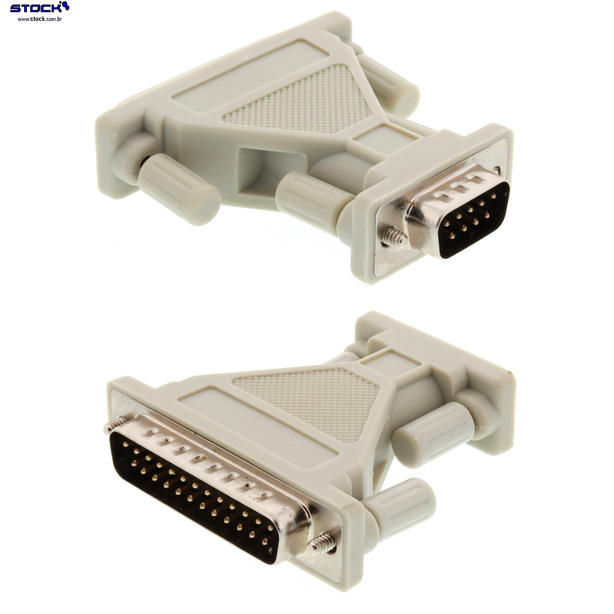 Adaptador-Serial-DB09-Macho-x-DB25-Macho-Cinza