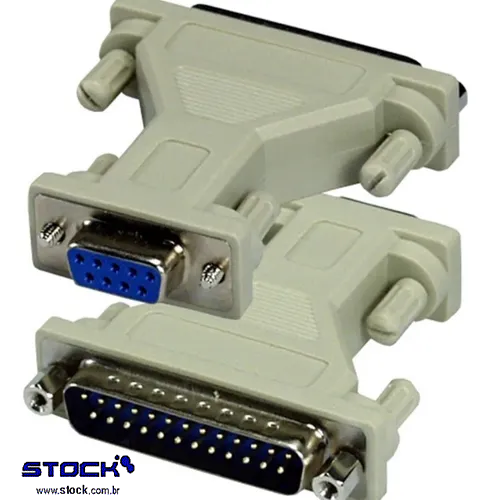 Adaptador-Serial-DB09-Fêmea-x-DB25-Macho