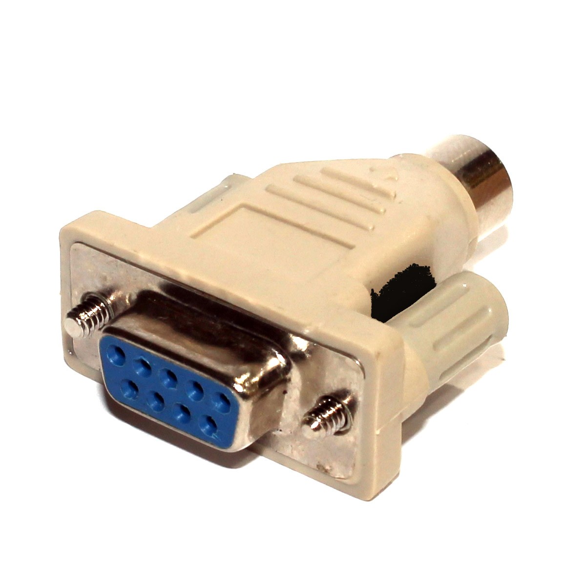 Adaptador PSII Minidin Fêmea x DB09 Fêmea Cinza