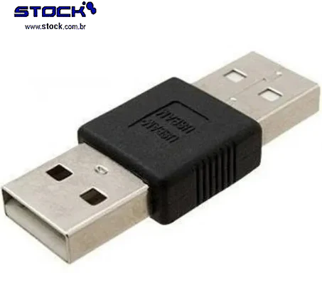 Adaptador USB A Macho x A Macho - Preto