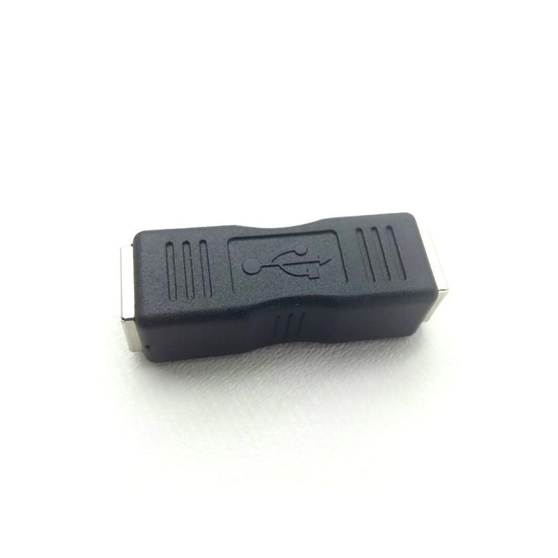 Adaptador USB B Fêmea x USB B Fêmea - Preto