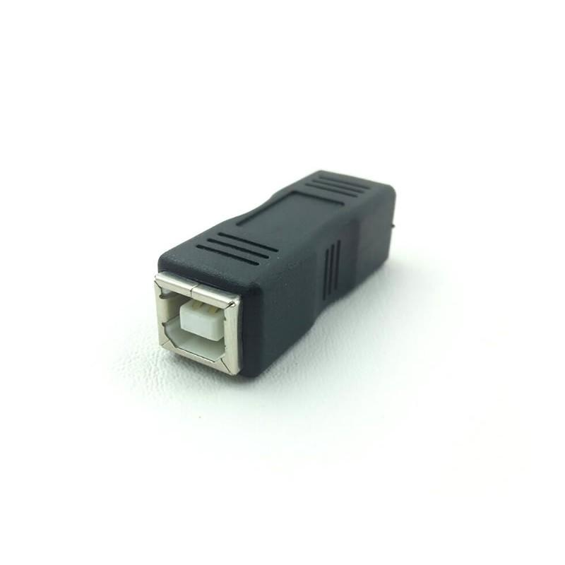 Adaptador USB B Fêmea x USB B Fêmea - Preto