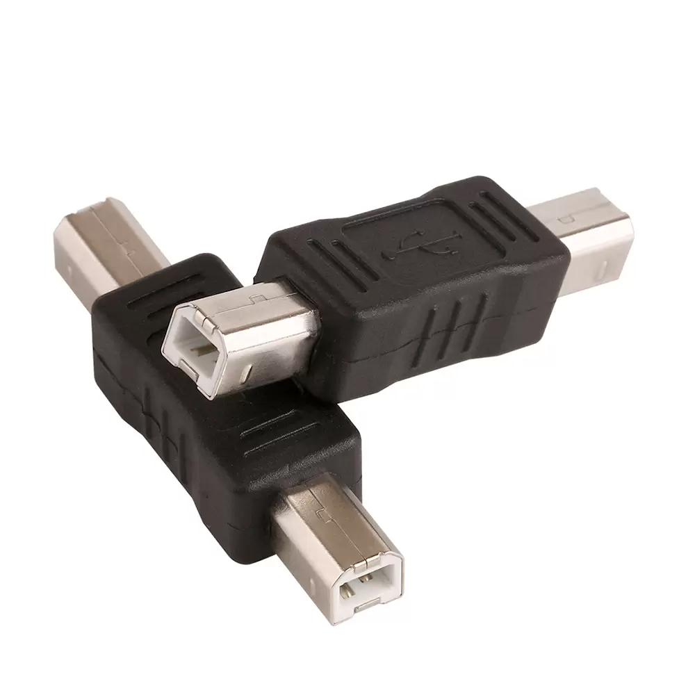 Adaptador USB B Macho x USB B Macho - Preto