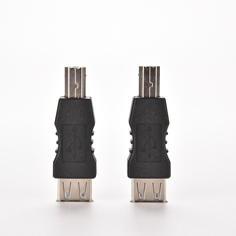 Adaptador USB A Fêmea x USB B Macho - Preto