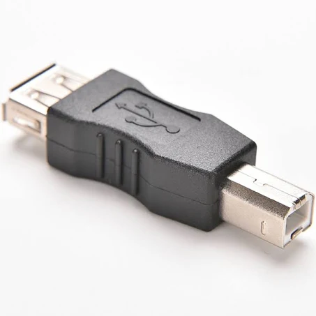 Adaptador USB A Fêmea x USB B Macho - Preto