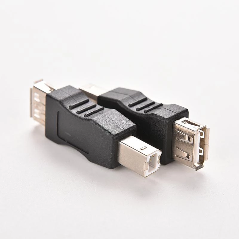 Adaptador USB A Fêmea x USB B Macho - Preto