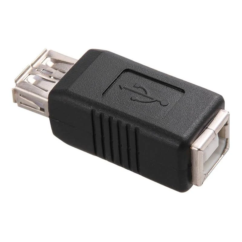 Adaptador USB A Fêmea x USB B Fêmea - Preto