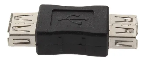 Adaptador USB A Fêmea x USB A Fêmea - Preto