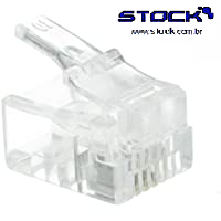 Modular Plug RJ 14 6 Vias x 4 Contatos 6U Incolor