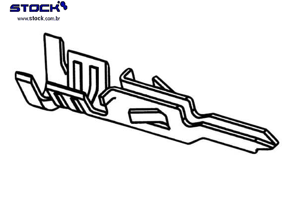 Terminal Micro Fit Macho - Pitch 3,00mm - Aplicação cabo 20-24 AWG - Estanhado - Bronze Fosforoso