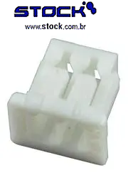 Alojamento Fêmea Placa-cabo Fileira Simples Pico Blade 02 vias - Pitch 1,25mm - Branco