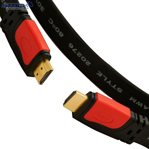 Cabo-Flat-HDMI-Macho-x-HDMI-Macho-150-Mts---contatos-dourado---V-14---Preto