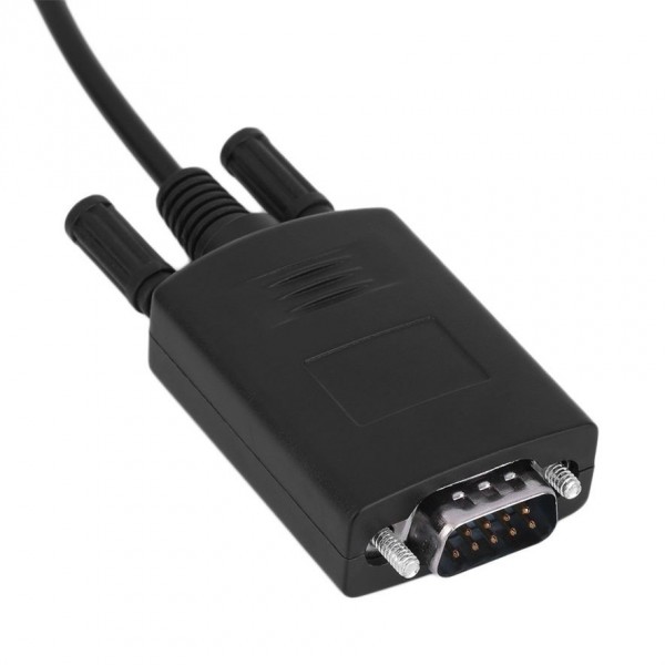 Cabo Conversor Serial USB A Macho x DB09M 1.80m Preto