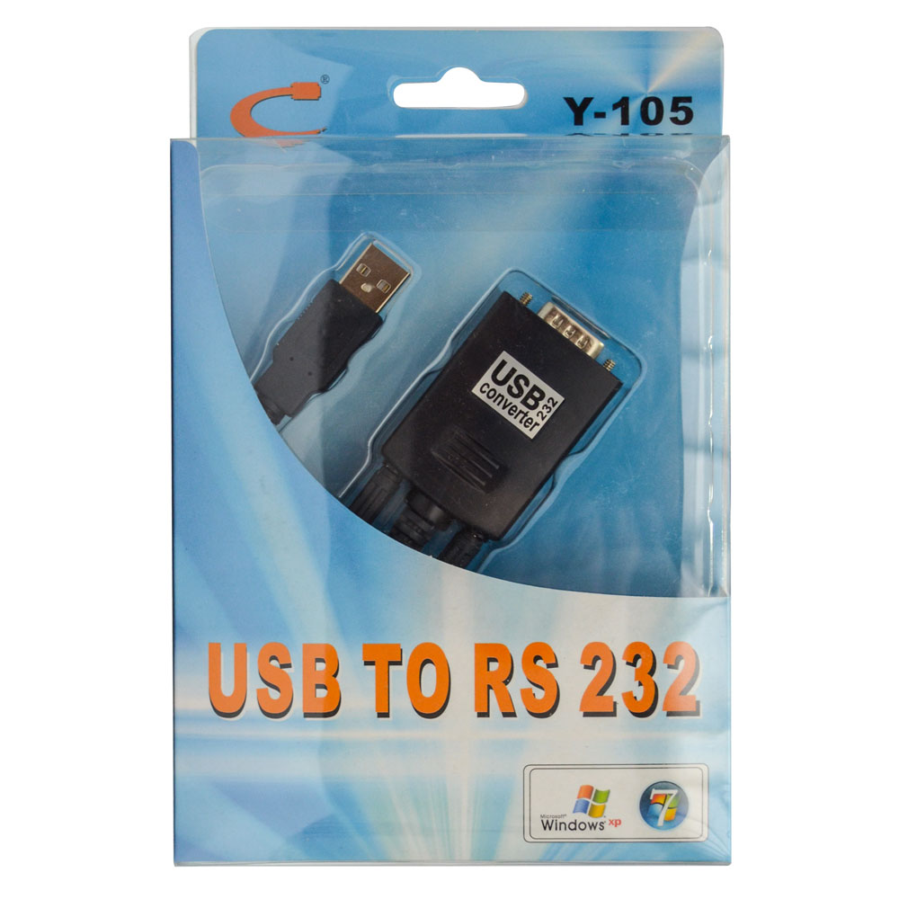 Cabo Conversor Serial USB A Macho x DB09M 1.80m Preto