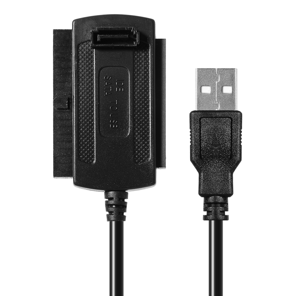 Cabo Conversor USB para IDE Sata 1.80m para HD 2.5 / 3.5 Preto