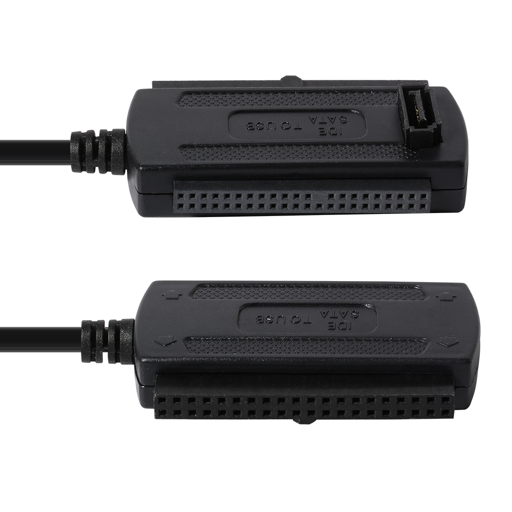 Cabo Conversor USB para IDE Sata 1.80m para HD 2.5 / 3.5 Preto