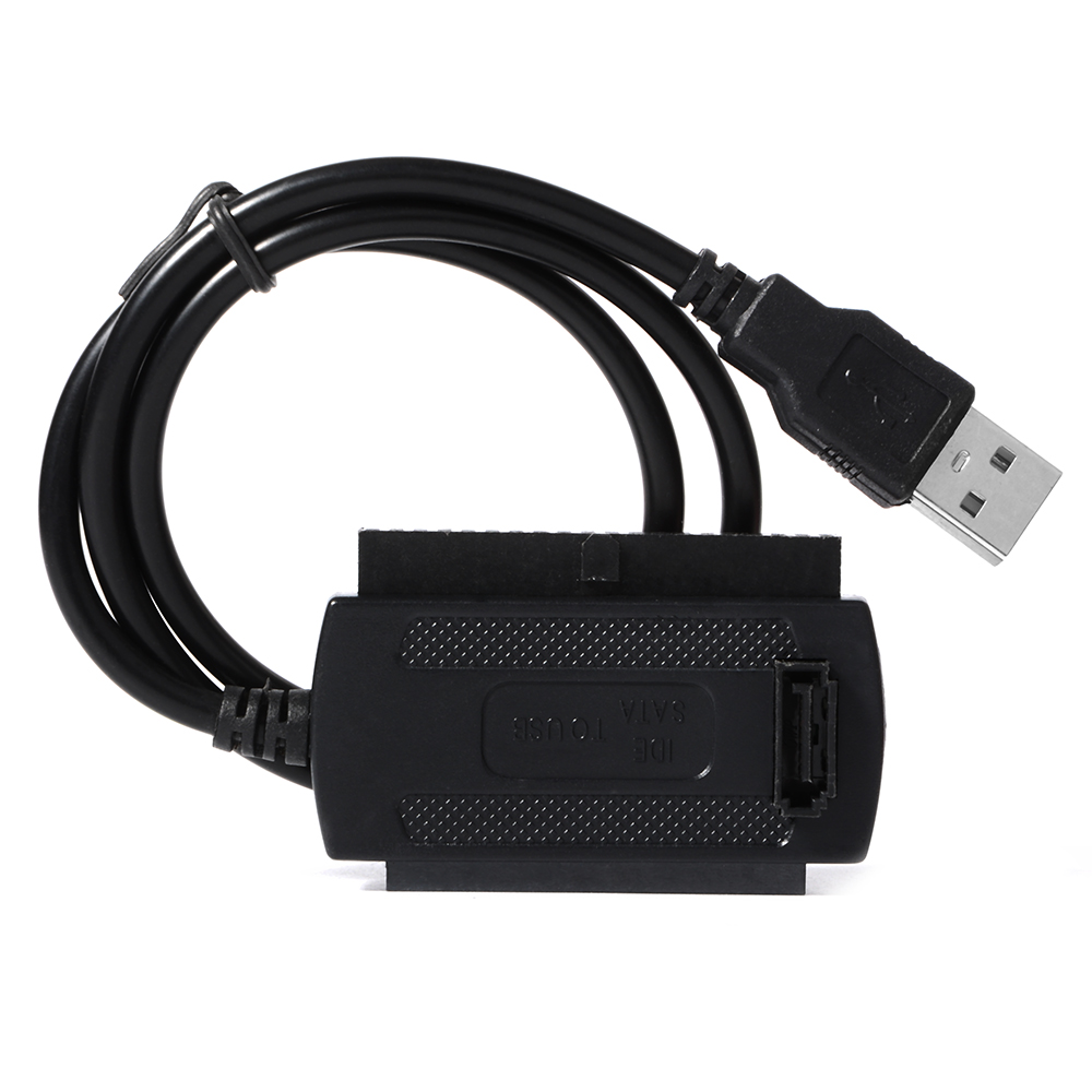 Cabo Conversor USB para IDE Sata 1.80m para HD 2.5 / 3.5 Preto