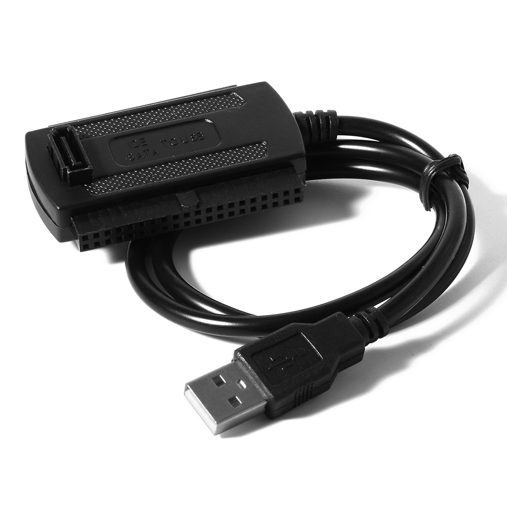 Cabo Conversor USB para IDE Sata 1.80m para HD 2.5 / 3.5 Preto