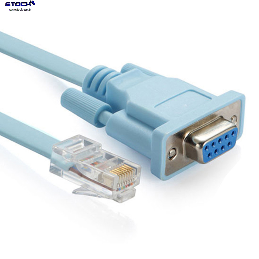 Cabo Adaptador DB09 Fêmea x RJ45 1.80m Azul / Cinza