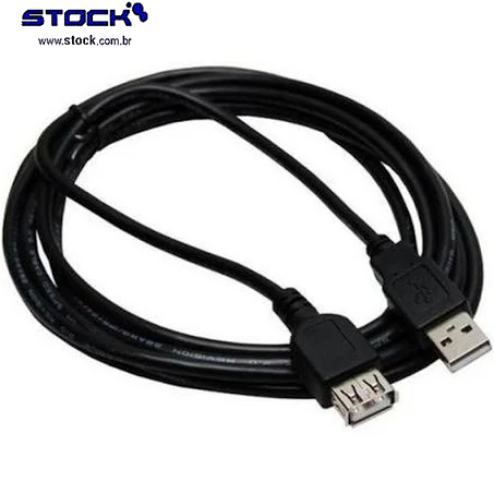 Cabo Extersor USB A Macho x A Fêmea 1.80m Versão 2.0 Preto