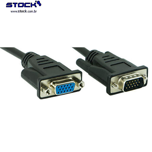 Cabo Extensor Monitor VGA HDB15 Macho x HDB15 Fêmea 3.00m 