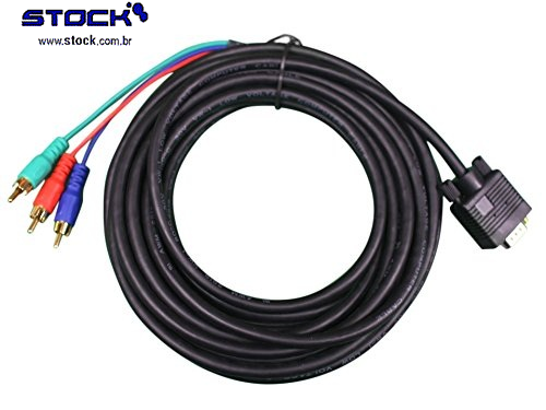 Cabo monitor / Vídeo SVGA HDB 15 Macho x 03 RCA Macho 1.50 Mts